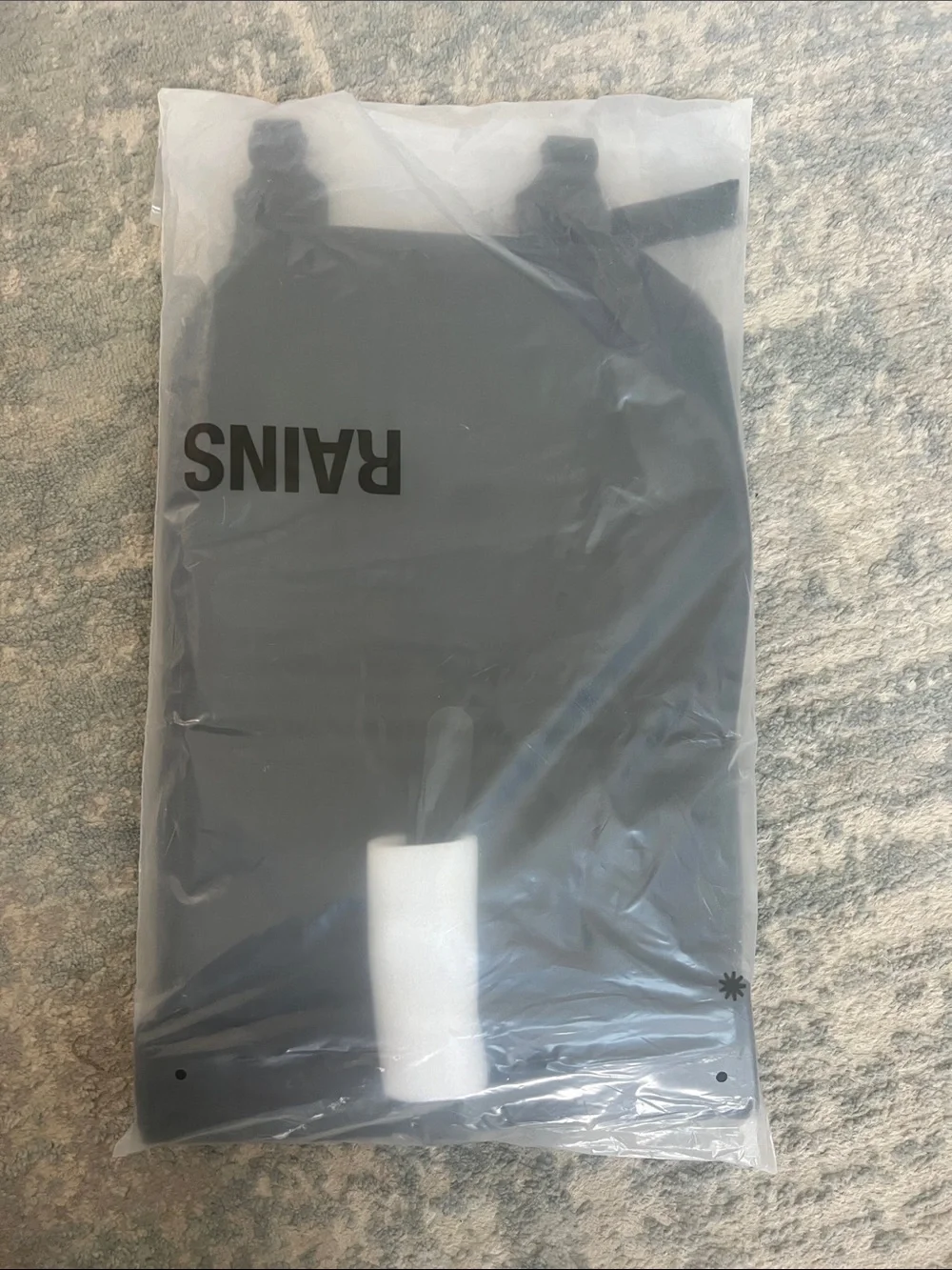NWT | Rains Black Rolltop Backpack Unisex